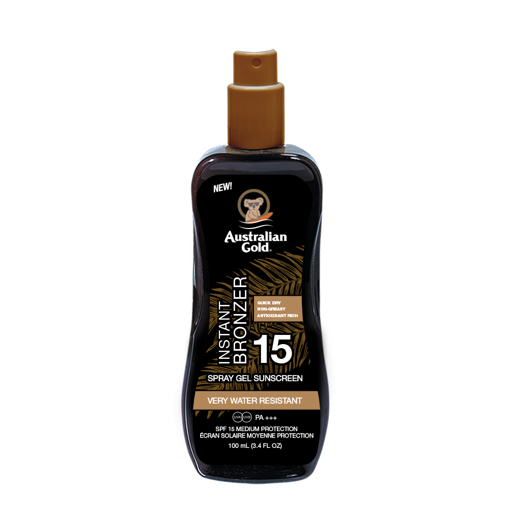 Australian Gold SPF Spray Gels con Effetto Bronze TRAVEL SIZE